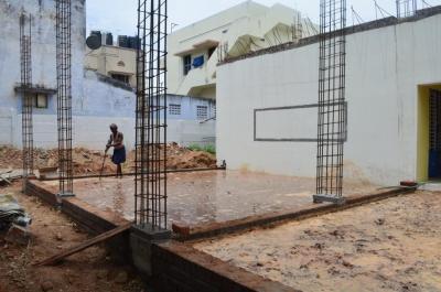 Construction d'une salle de classe à Tamil Nadu en Inde